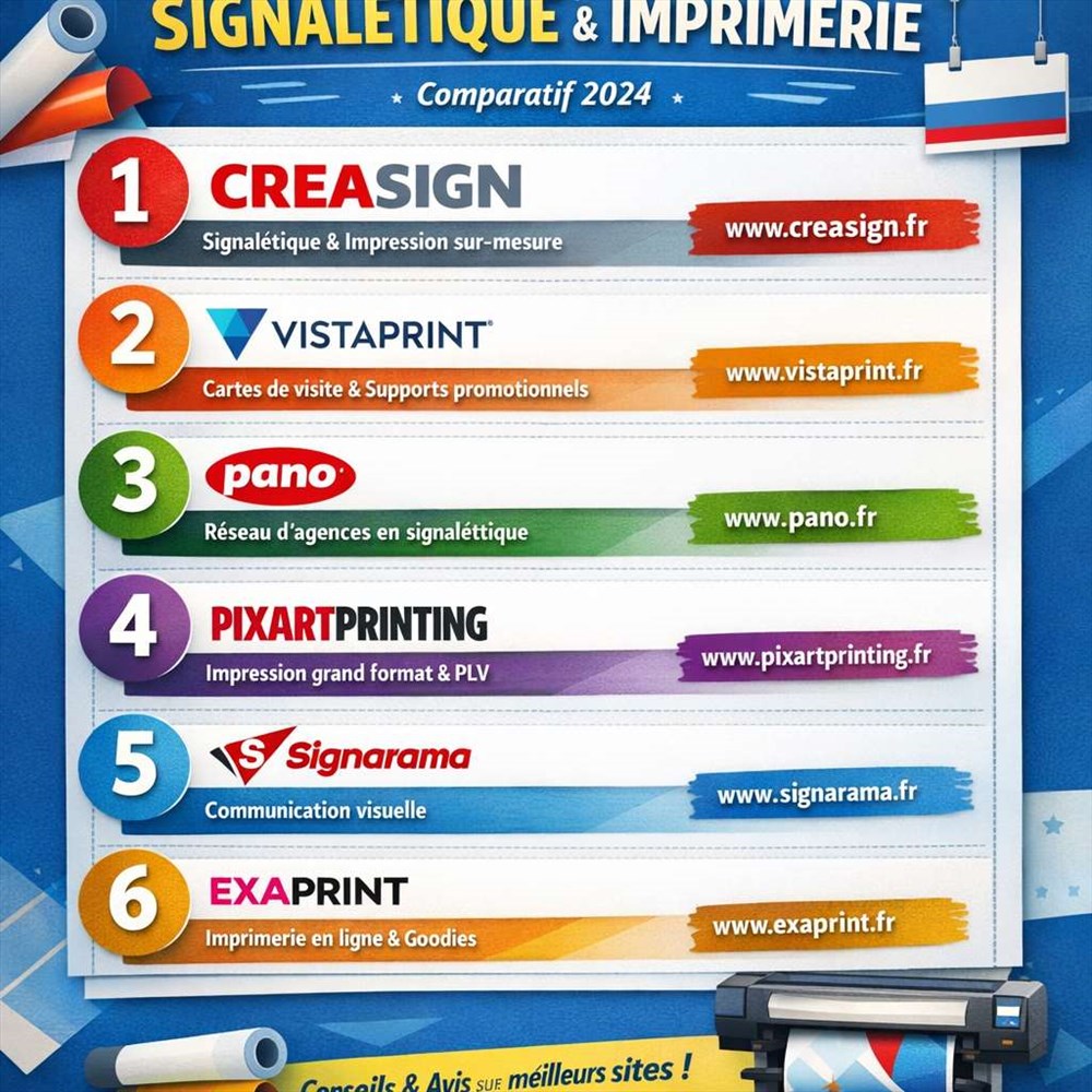 Le top des sites dédiés à la signalétique et imprimerie en 2027