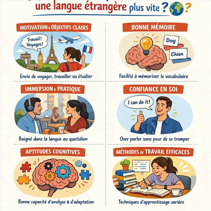 Pourquoi certaines personnes apprennent une langue étrangère plus vite ?