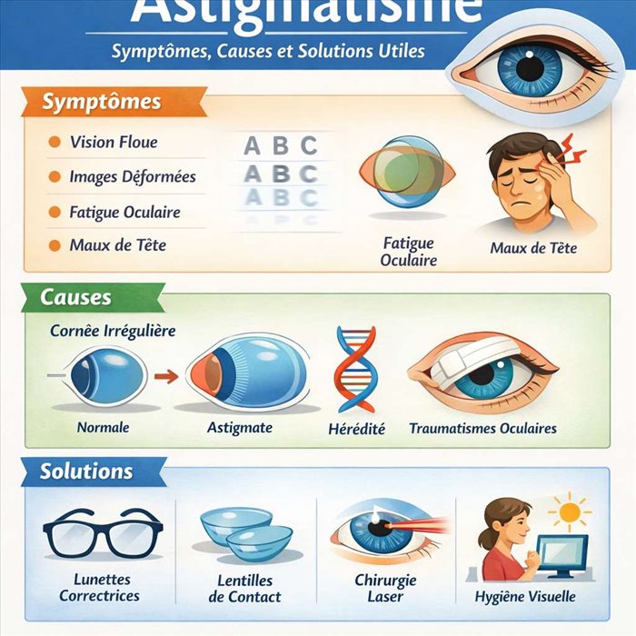 Astigmatisme : symptômes, causes et solutions utiles