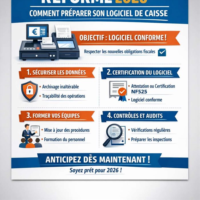 Réforme 2026 : comment préparer son logiciel de caisse ?