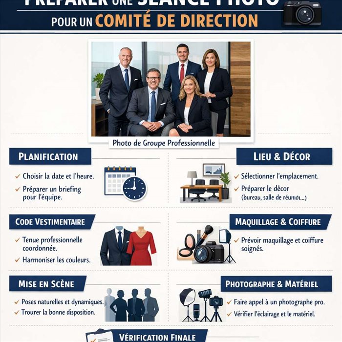 Comment préparer une séance photo pour un comité de direction ?