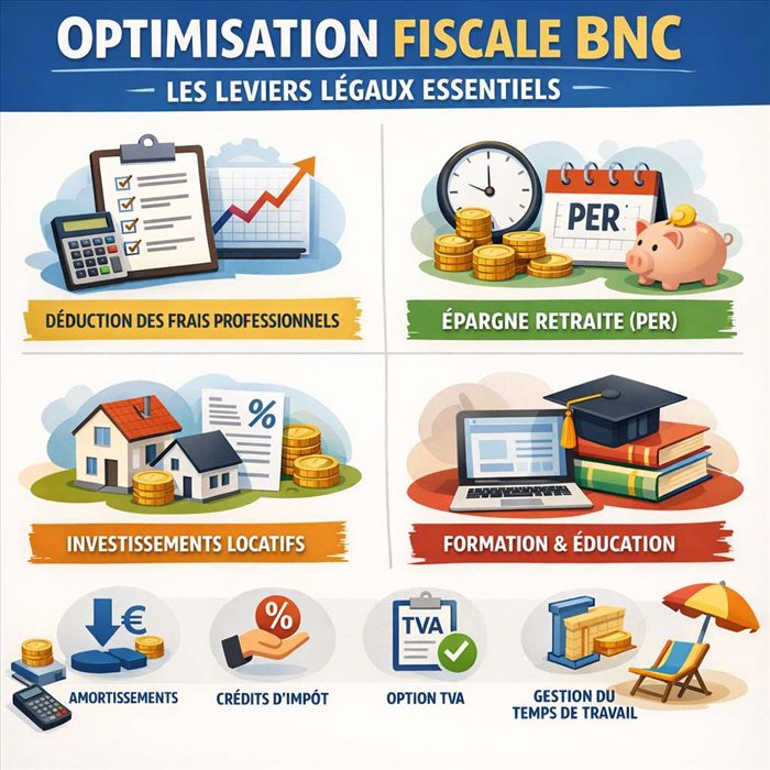 Optimisation fiscale BNC : les leviers légaux essentiels