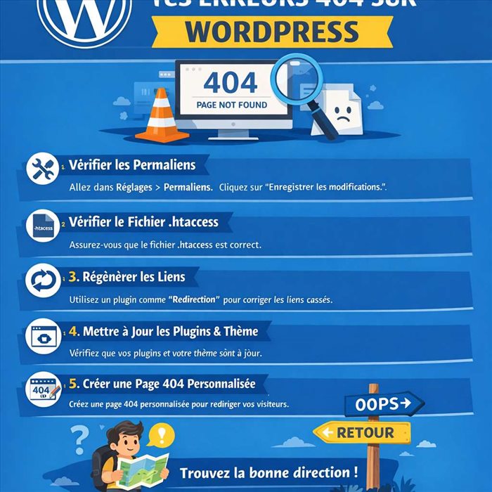 Comment corriger les erreurs 404 sur WordPress ?  