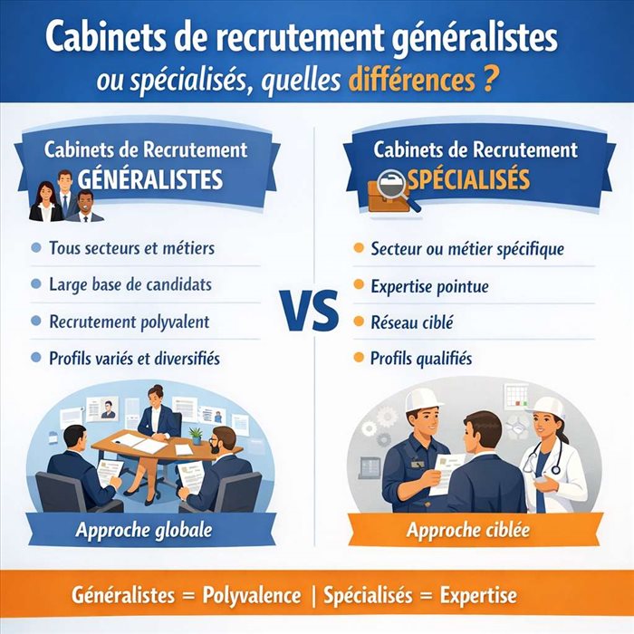 Cabinets de recrutement généralistes ou spécialisés, quelles différences