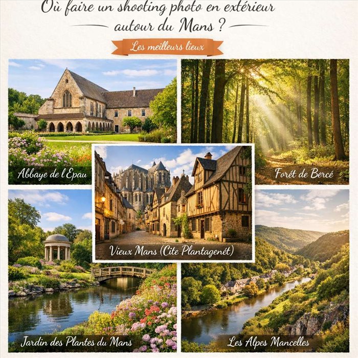 Shooting photo en extérieur autour du Mans : 5 lieux à découvrir