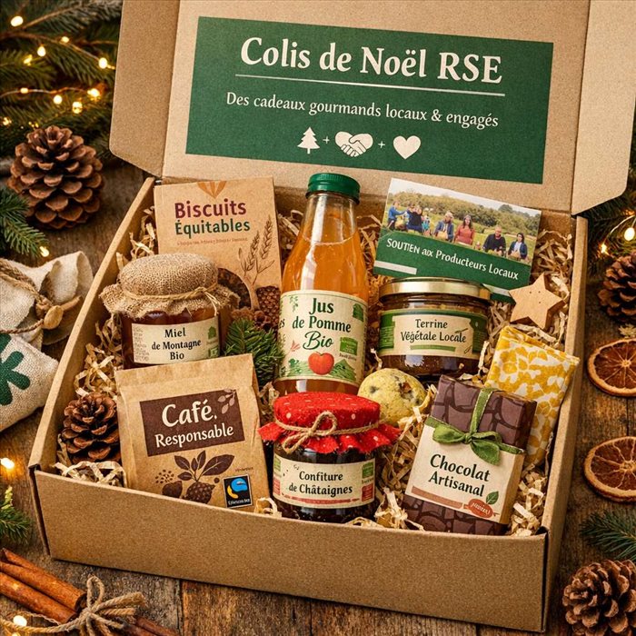 Colis de Noël RSE : cadeaux gourmands locaux pour entreprises